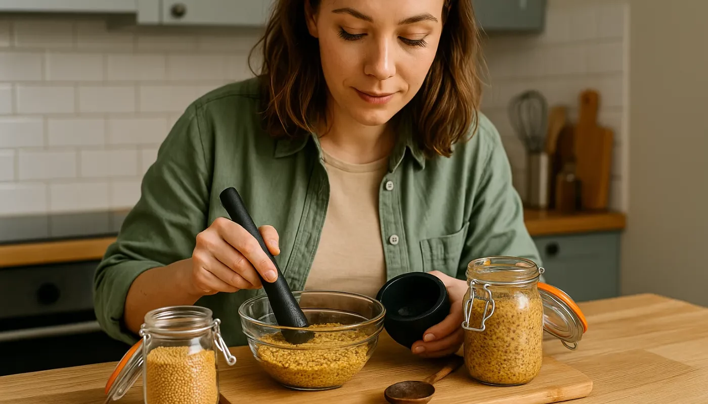 Grober senf selber machen : rezept mit senfkörnern