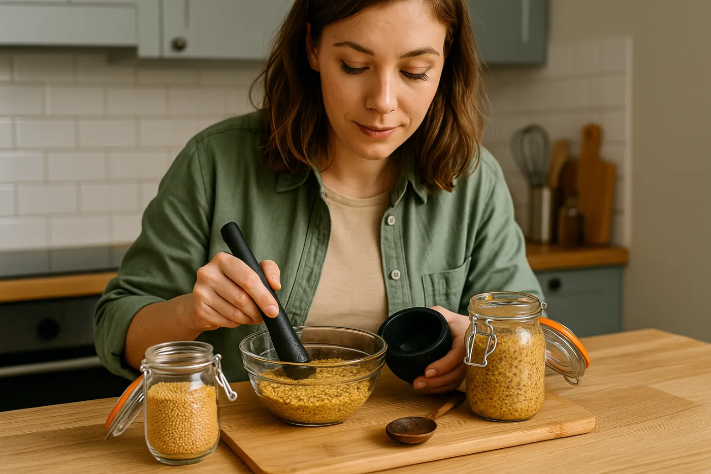 Grober senf selber machen : rezept mit senfkörnern