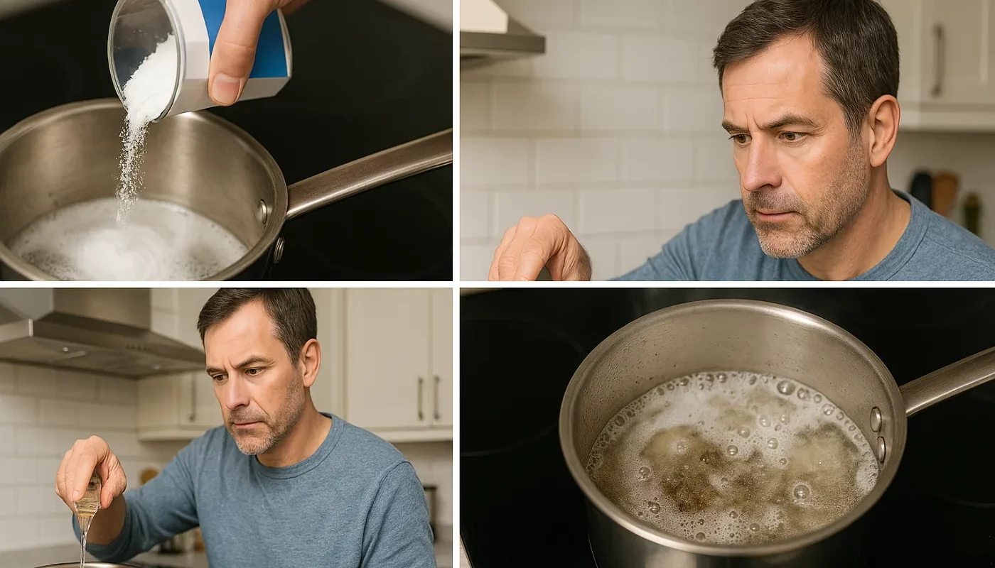 Angebrannten Topf reinigen ohne Schrubben