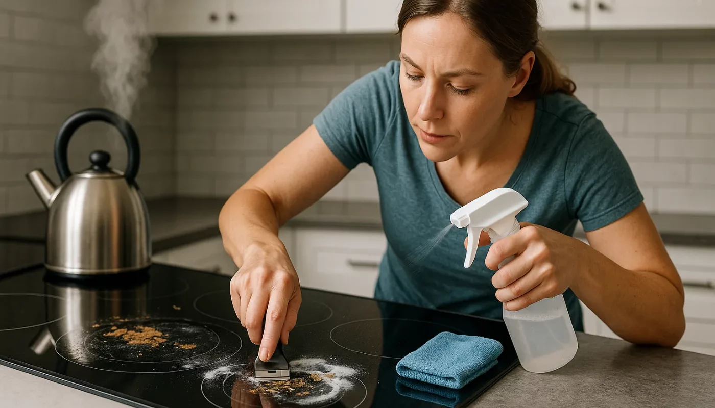 Ceranfeld reinigen bei Eingebranntem: So geht's 1 Ceranfeld reinigen bei Eingebranntem: So geht's