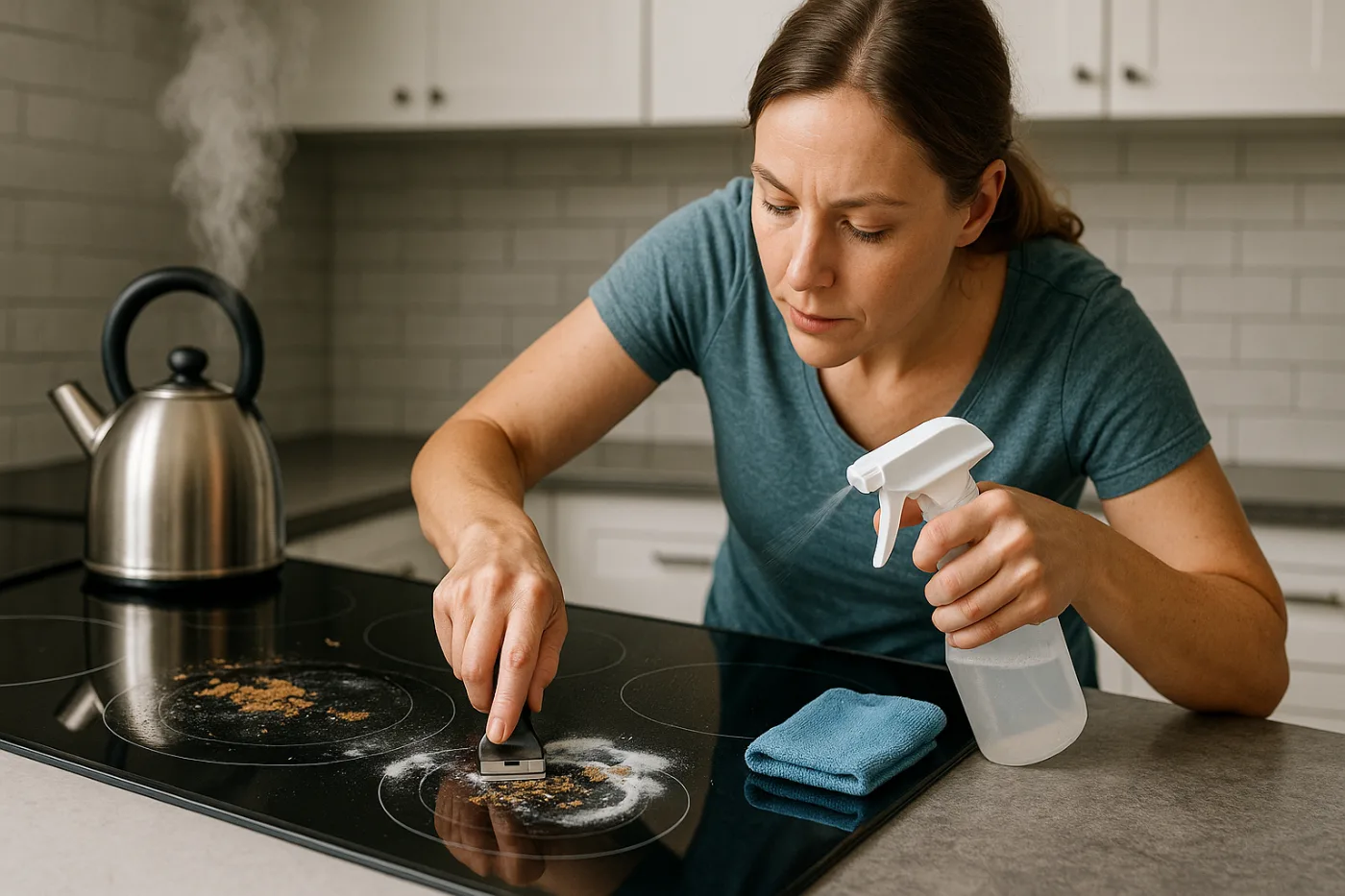 Ceranfeld reinigen bei Eingebranntem: So geht’s