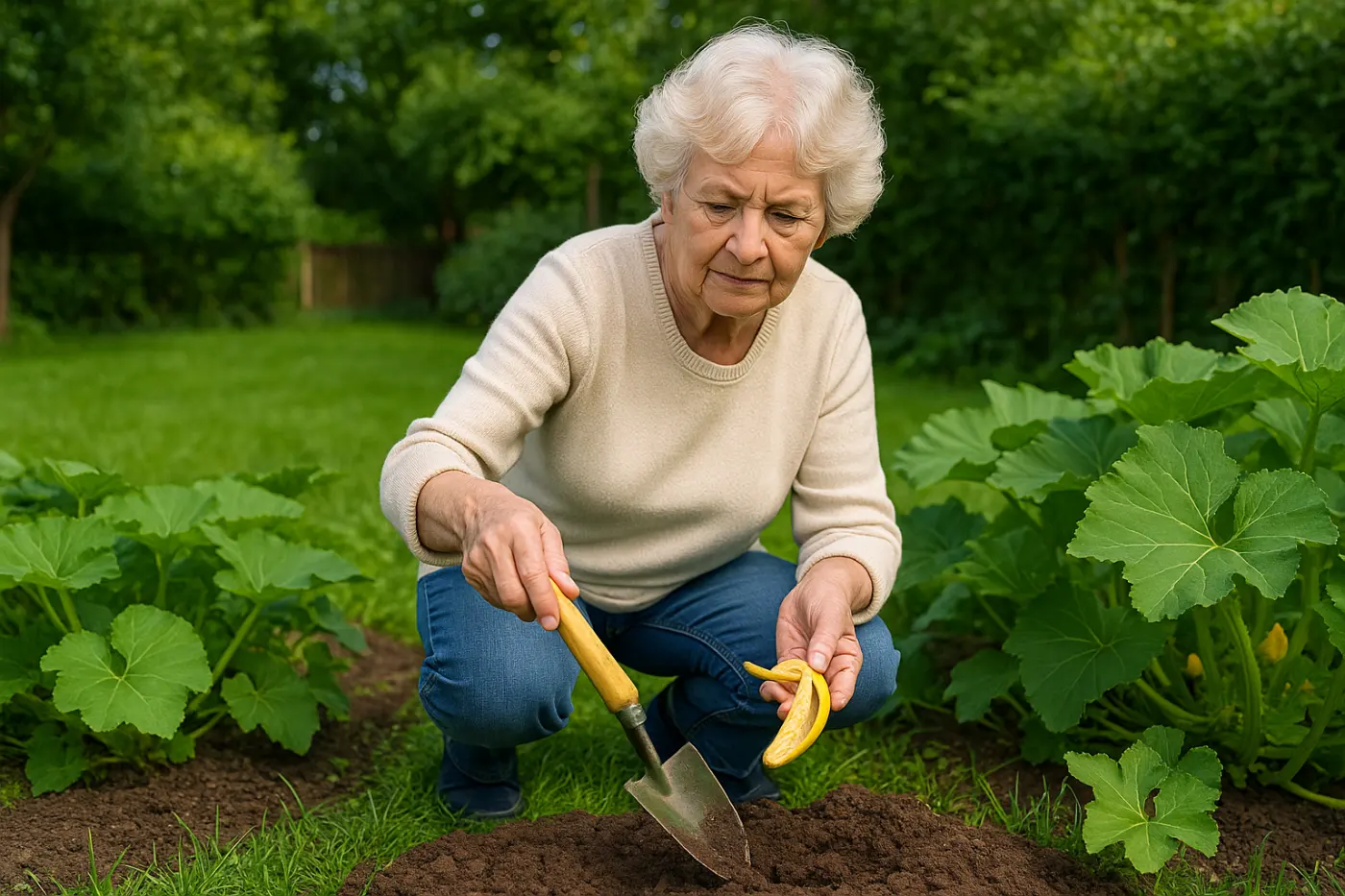 Der Grund, warum Oma immer Bananenschalen vergrub