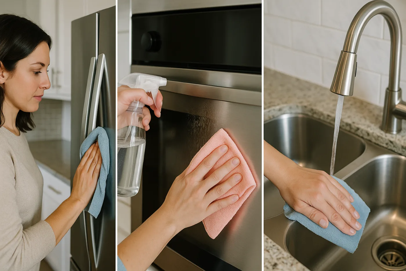 Edelstahl reinigen: streifenfrei in 3 schritten