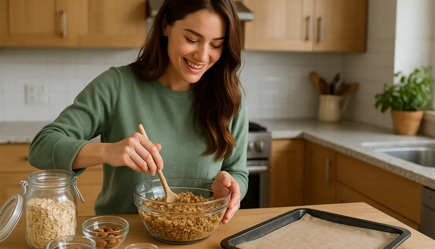 Granola selber machen ohne zucker: gesundes knuspermüsli
