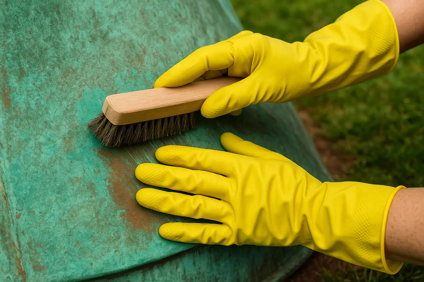 Grünspan entfernen – Alle Methoden im Überblick