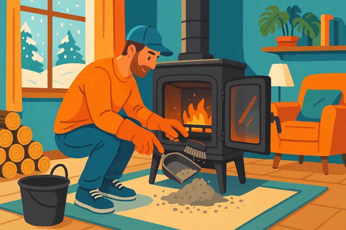 Holzofen reinigen: 7 Schritte für sicheres Heizen im Winter