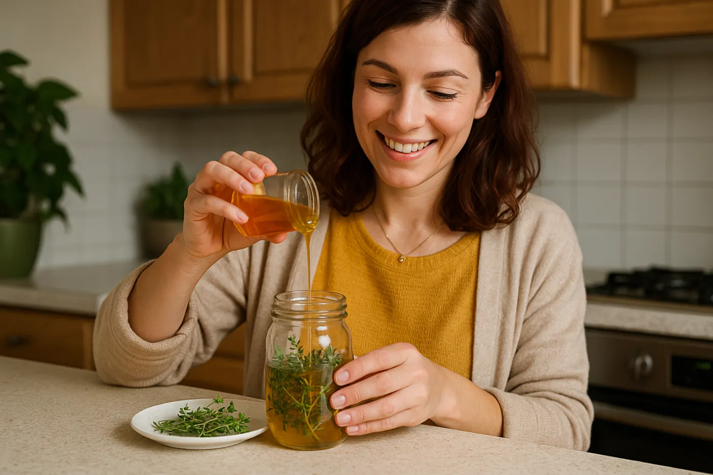 Honig mit Thymian: Hustensaft in 5 Minuten