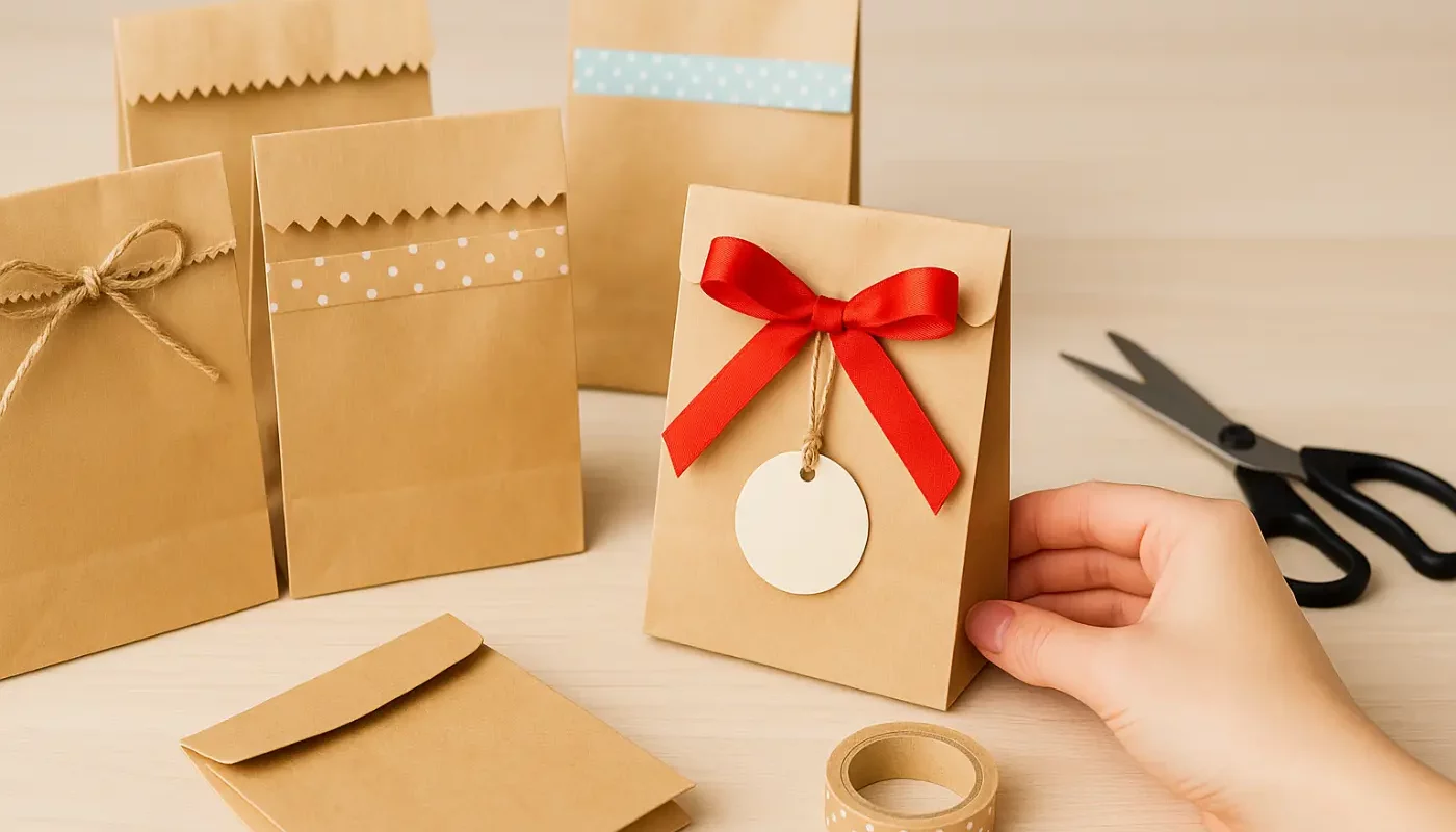 Papiertüten basteln: Geschenktüten in 5 Minuten