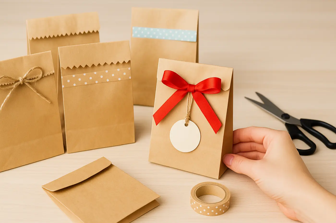 Papiertüten basteln: Geschenktüten in 5 Minuten