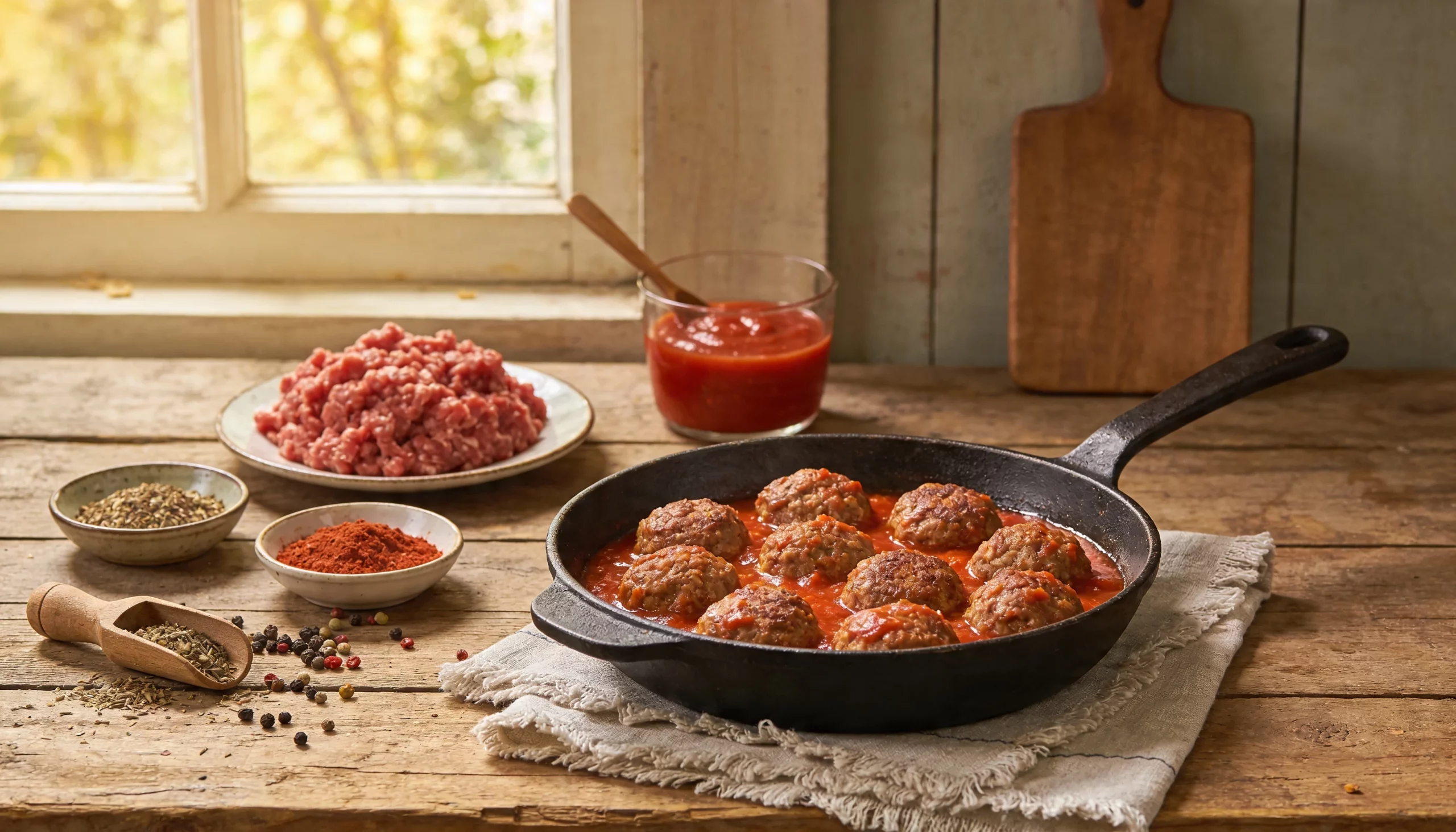 Soutzoukakia: griechische Hackbällchen in Tomatensauce wie auf Kreta