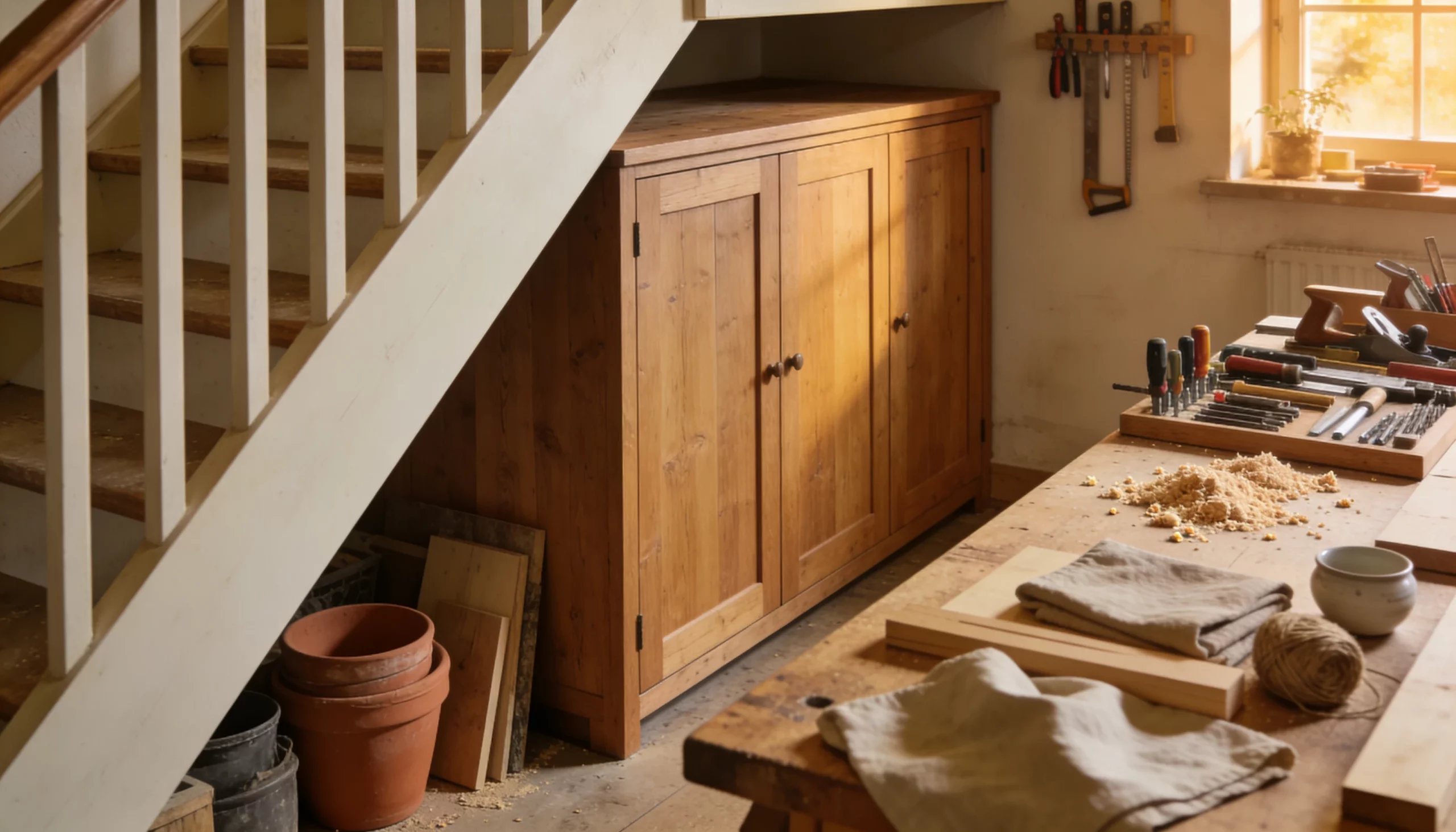 Schrank unter der Treppe bauen: Stauraum aus totem Winkel retten 1 htg schrank unter treppe 1780026516 scaled