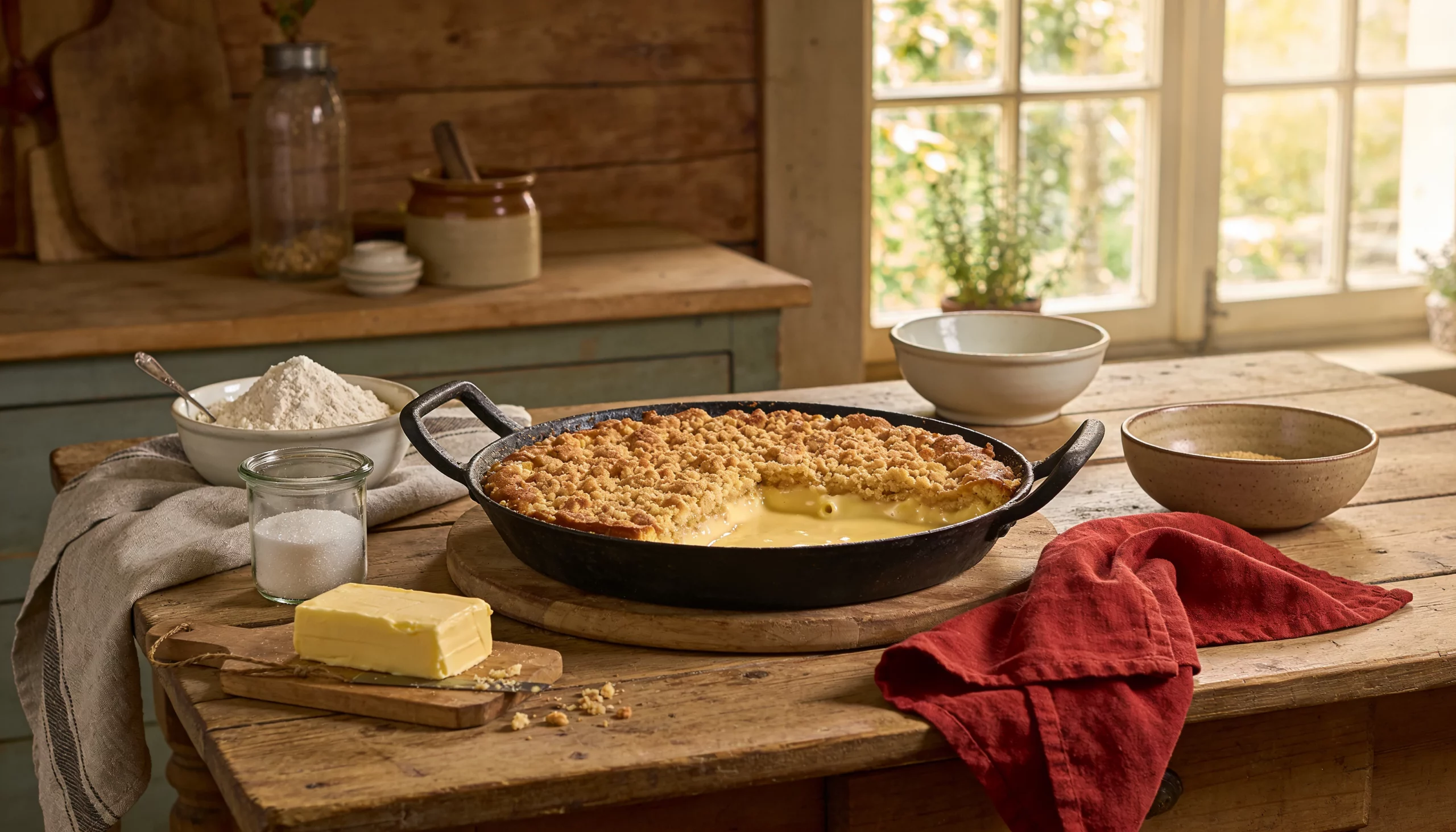 Streuselkuchen mit Pudding vom Blech: Omas Sonntagsklassiker 1 htg streuselkuchen mit pudding vom blech 1779767230 scaled