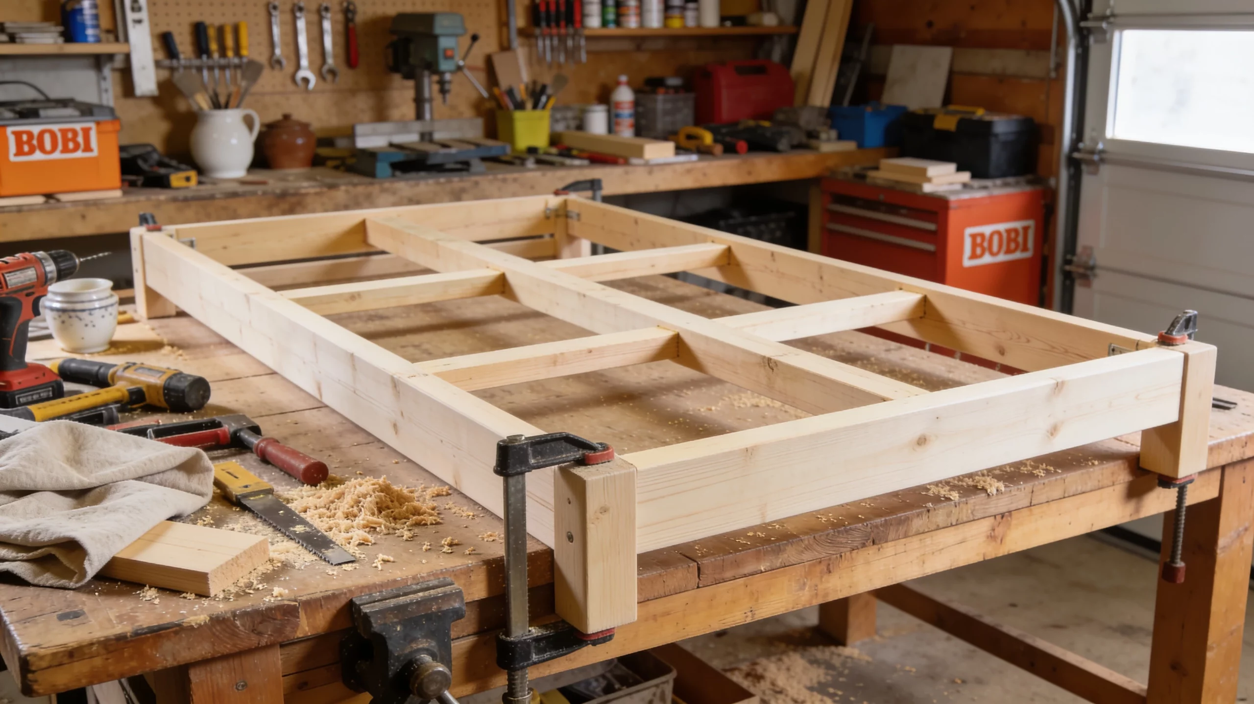 Bett mit Balken bauen: Das minimalistische Holzbett im eigenen Stil selber machen 1 htg bett mit balken 1783223332 scaled