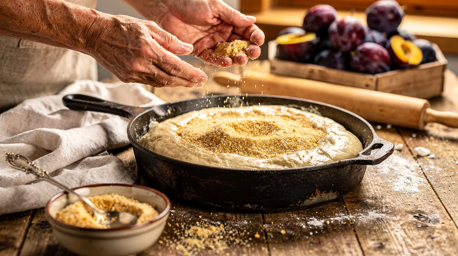 Der Zwetschgenkuchen-Trick meiner Oma: 2 Löffel Semmelbrösel gegen den matschigen Boden 2 Der Zwetschgenkuchen-Trick meiner Oma: 2 Löffel Semmelbrösel gegen den matschigen Boden