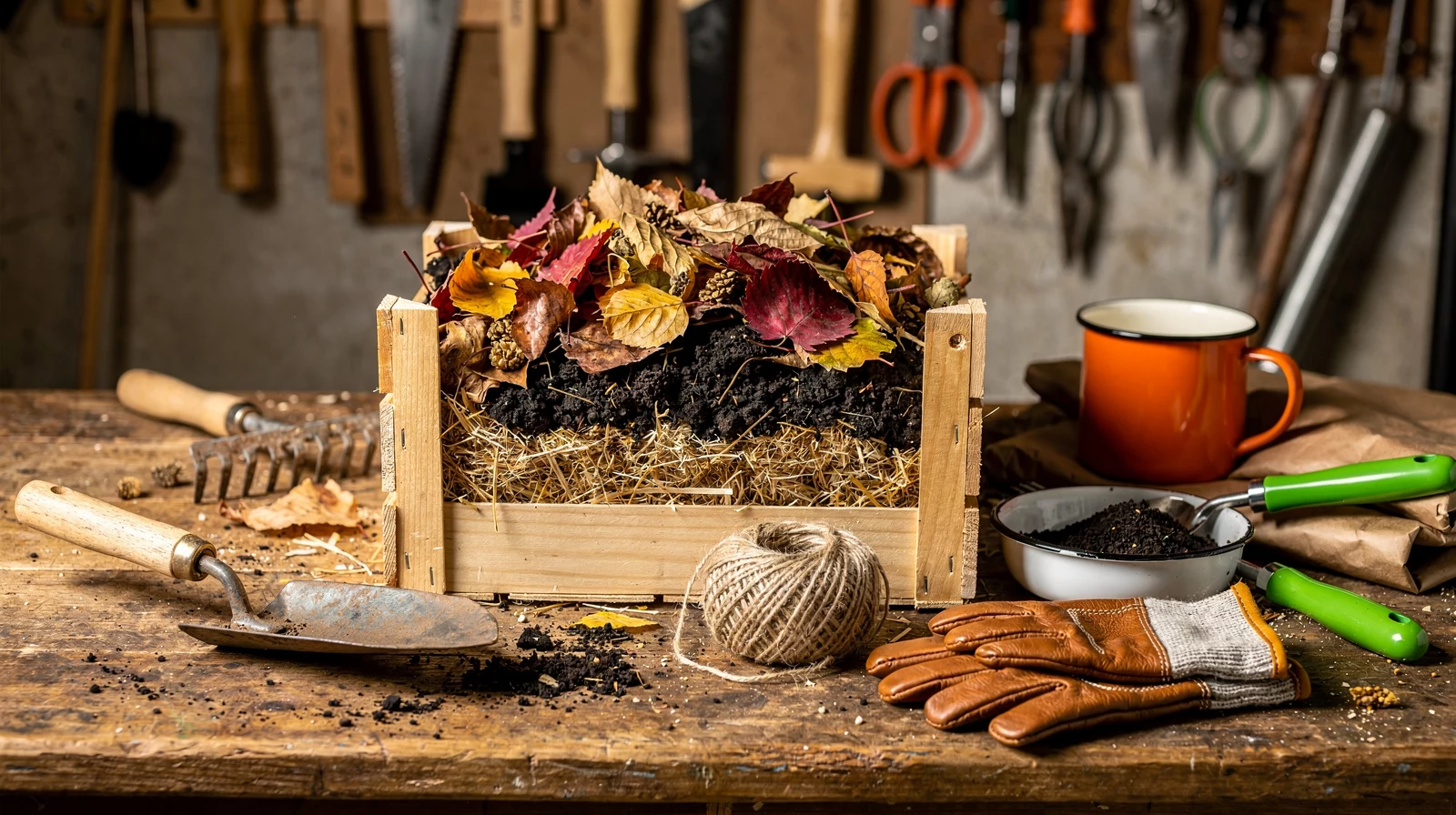Herbstlaub-Kompost selber machen: So wird das Laub im Garten zu schwarzem Gold
