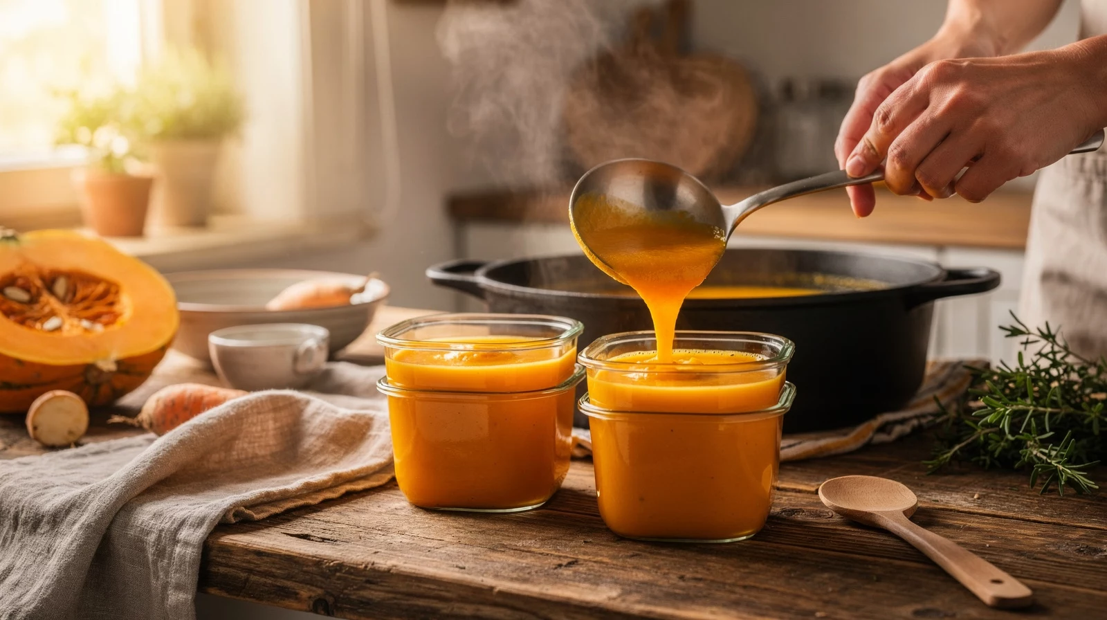Kürbissuppe einfrieren: So bleibt der Herbstgeschmack den ganzen Winter frisch