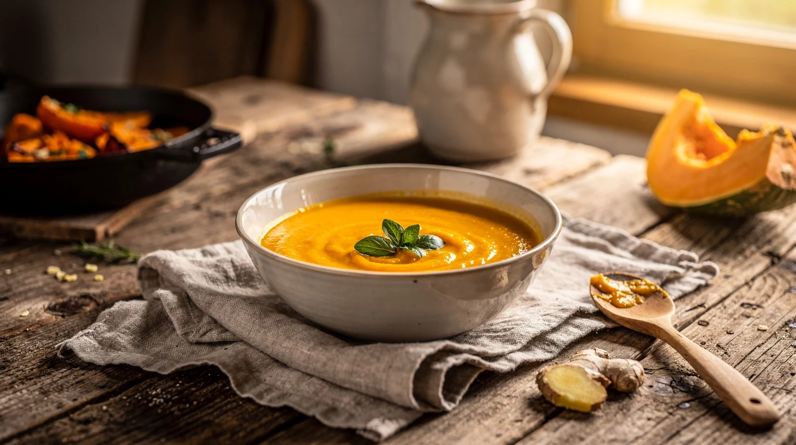 Kürbissuppe wie Oma: Das cremige Rezept mit Ingwer & Kokosmilch für die Erntedankzeit